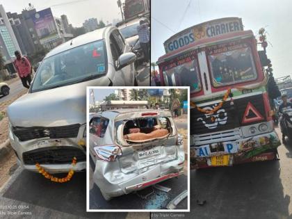 Pune: Youth dies as truck collides with multiple vehicles near Navale Bridge | Pune: Youth dies as truck collides with multiple vehicles near Navale Bridge Pune: Youth dies as truck collides with multiple vehicles near Navale Bridge | Pune: Youth dies as truck collides with multiple vehicles near Navale Bridge