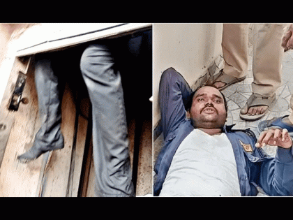 Telangana Lift Accident: Security Guard Stuck in Lift for Over an Hour in Nizamabad, Visuals Surface | Telangana Lift Accident: Security Guard Stuck in Lift for Over an Hour in Nizamabad, Visuals Surface