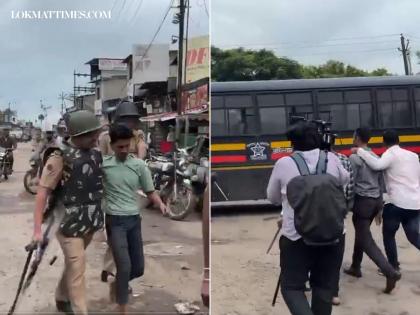 Ahilyanagar Tension: Police Lathi-Charge After Protest Over 'I Love Muhammad' Rangoli on Road in Kotla | Ahilyanagar Tension: Police Lathi-Charge After Protest Over 'I Love Muhammad' Rangoli on Road in Kotla