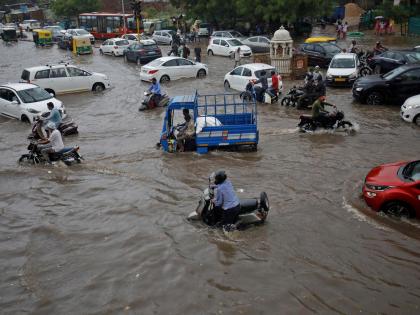 Ahmedabad Rains: Heavy Showers Continue for Second Day, Submerging Underpasses and Snarling Traffic as AMC Races to Drain Water (Watch Video) | Ahmedabad Rains: Heavy Showers Continue for Second Day, Submerging Underpasses and Snarling Traffic as AMC Races to Drain Water (Watch Video) Ahmedabad Rains: Heavy Showers Continue for Second Day, Submerging Underpasses and Snarling Traffic as AMC Races to Drain Water (Watch Video) | Ahmedabad Rains: Heavy Showers Continue for Second Day, Submerging Underpasses and Snarling Traffic as AMC Races to Drain Water (Watch Video)