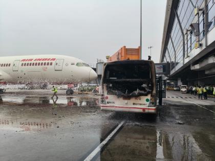 Air India Bus Catches Fire at Delhi Airport Terminal 3; No Casualties Reported, Operations Unaffected | Air India Bus Catches Fire at Delhi Airport Terminal 3; No Casualties Reported, Operations Unaffected Air India Bus Catches Fire at Delhi Airport Terminal 3; No Casualties Reported, Operations Unaffected | Air India Bus Catches Fire at Delhi Airport Terminal 3; No Casualties Reported, Operations Unaffected
