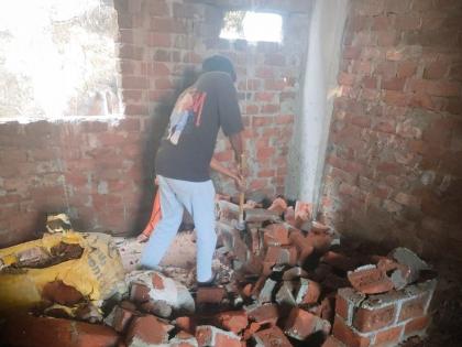 Navi Mumbai: NMMC Demolishes Illegal RCC Buildings in Airoli | Navi Mumbai: NMMC Demolishes Illegal RCC Buildings in Airoli