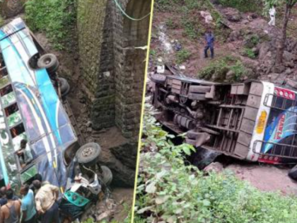 Amravati Accident: Four Killed, 44 Injured As Private Bus Falls Into Gorge in Maharashtra (Watch Video)