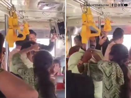 Andhra Pradesh: Bus Seat Argument Escalates to Physical Fight in Kakinada, Video Goes Viral | Andhra Pradesh: Bus Seat Argument Escalates to Physical Fight in Kakinada, Video Goes Viral