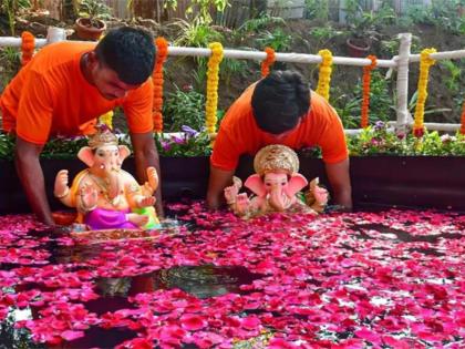 Ganesh Chaturthi 2024: Thane Civic Body Rolls Out 6 Mobile Immersion Trucks, 15 Artificial Ponds to Streamline Ganpati Visarjan | Ganesh Chaturthi 2024: Thane Civic Body Rolls Out 6 Mobile Immersion Trucks, 15 Artificial Ponds to Streamline Ganpati Visarjan