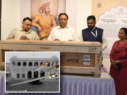 Mumbai: Iconic Sword of Raghuji Bhonsle Arrives from London; Bike Rally Cancelled Due to Rains, Grand Inauguration Tonight | Mumbai: Iconic Sword of Raghuji Bhonsle Arrives from London; Bike Rally Cancelled Due to Rains, Grand Inauguration Tonight