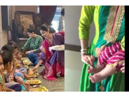 Durga Ashtami: Shilpa Shetty shares glimpse of daughter's first Kanya Pooja | Durga Ashtami: Shilpa Shetty shares glimpse of daughter's first Kanya Pooja