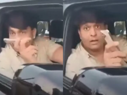 VIDEO: Man Verbally Abuses, Threatens Traffic Police in Chhatrapati Sambhajinagar After Being Stopped for Using VIP Siren, Arrested