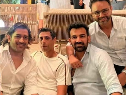 MS Dhoni Shares Quality Time with Ex-Teammates Zaheer Khan, Ashish Nehra, and Parthiv Patel Ahead of IPL 2024 | MS Dhoni Shares Quality Time with Ex-Teammates Zaheer Khan, Ashish Nehra, and Parthiv Patel Ahead of IPL 2024