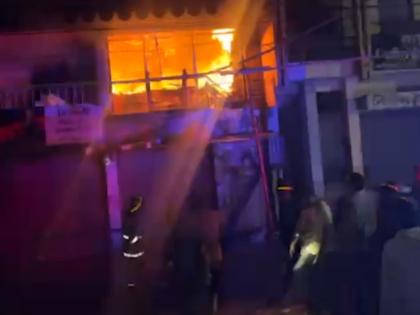 Bhandara: Massive Fire Breaks Out at Tirupati Gift Center in Gandhi Chowk | Bhandara: Massive Fire Breaks Out at Tirupati Gift Center in Gandhi Chowk