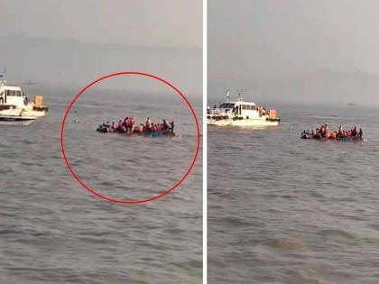 Mumbai Boat Accident: One Dead, Five Missing as Ferry Capsizes Near Gateway of India; Rescue Operations Underway (VIDEO)