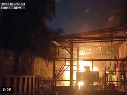 Palghar Fire: Huge Blaze Erupts at Steel Factory in Boisar-Tarapur (Watch Video)