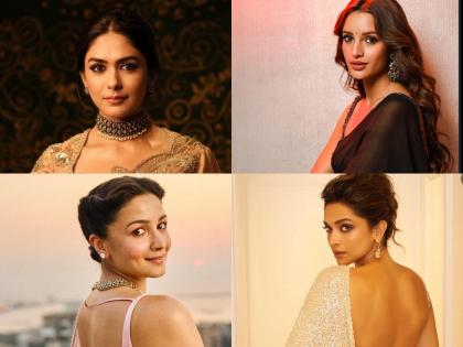 Alia Bhatt, Mrunal Thakur to Triptii Dimri: Bollywood Actresses and Their Love for Sarees | Alia Bhatt, Mrunal Thakur to Triptii Dimri: Bollywood Actresses and Their Love for Sarees