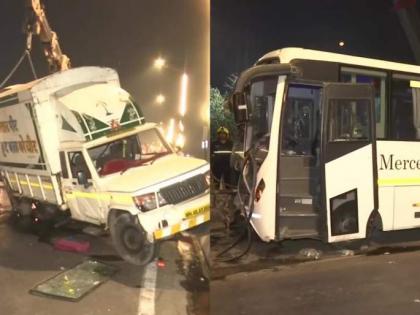 Mumbai: 1 dead after bus and tempo collide on Western Express Highway | Mumbai: 1 dead after bus and tempo collide on Western Express Highway