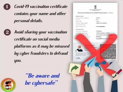 COVID-19: Beware of sharing vaccination certificate on social media | COVID-19: Beware of sharing vaccination certificate on social media