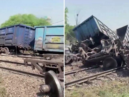 Goods train derails in Thane's Kasara | Goods train derails in Thane's Kasara