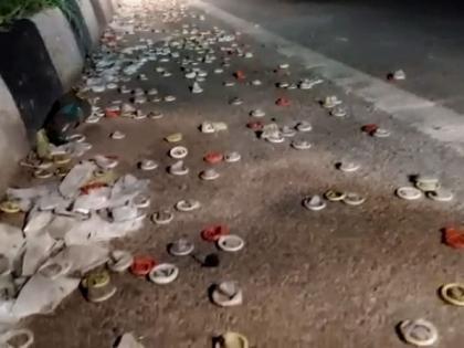 Shocking! Condoms lie all over national highway road in Tumkur, locals worried | Shocking! Condoms lie all over national highway road in Tumkur, locals worried