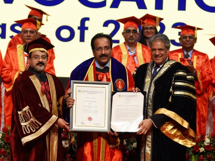 Amity University Mumbai Presents Prestigious Honorary DSc to Dr. S. Somanath, Chairman of ISRO | Amity University Mumbai Presents Prestigious Honorary DSc to Dr. S. Somanath, Chairman of ISRO