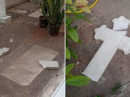 Man who vandalised St Michael's Church cemetery in Mahim arrested | Man who vandalised St Michael's Church cemetery in Mahim arrested