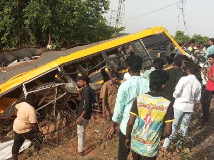 Cuddalore Train Accident: 3, Including Two Students, Killed; Others Injured After Train Rams Into School Bus in Tamil Nadu | Cuddalore Train Accident: 3, Including Two Students, Killed; Others Injured After Train Rams Into School Bus in Tamil Nadu