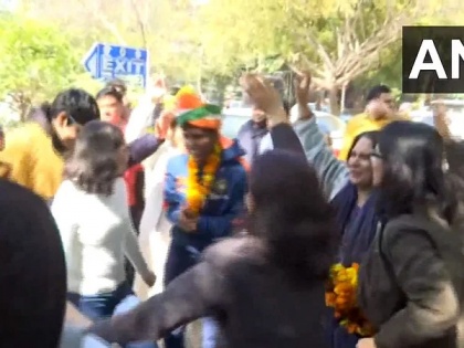 Watch: India U-19 Women vice-captain Sehrawat dances during her grand welcome in Delhi | Watch: India U-19 Women vice-captain Sehrawat dances during her grand welcome in Delhi