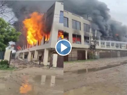 Delhi Fire: Massive Blaze Breaks Out In Clothes Factory, 25 Fire Tenders Rushed (Watch Video)