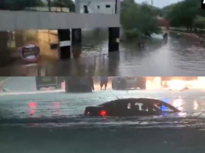 Delhi-NCR Weather Update: Heavy Rain Leads to Waterlogging and Traffic Chaos, Car Submerged Under Flyover (Watch Videos) | Delhi-NCR Weather Update: Heavy Rain Leads to Waterlogging and Traffic Chaos, Car Submerged Under Flyover (Watch Videos) Delhi-NCR Weather Update: Heavy Rain Leads to Waterlogging and Traffic Chaos, Car Submerged Under Flyover (Watch Videos) | Delhi-NCR Weather Update: Heavy Rain Leads to Waterlogging and Traffic Chaos, Car Submerged Under Flyover (Watch Videos)