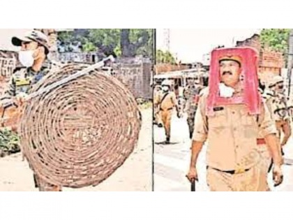 DGP orders probe as cops use chair, basket as riot gear | DGP orders probe as cops use chair, basket as riot gear