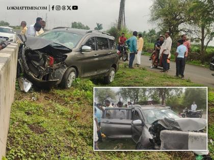 Dhule-Solapur Highway Accident: Eight Injured as Car Crashes into Canal Bridge Near Wadigodri | Dhule-Solapur Highway Accident: Eight Injured as Car Crashes into Canal Bridge Near Wadigodri Dhule-Solapur Highway Accident: Eight Injured as Car Crashes into Canal Bridge Near Wadigodri | Dhule-Solapur Highway Accident: Eight Injured as Car Crashes into Canal Bridge Near Wadigodri