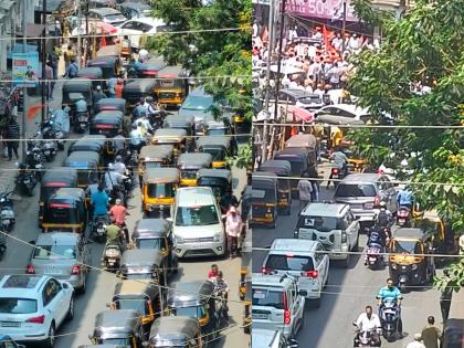 Traffic Jam in Dombivli Due to Uddhav Sena Candidate's Rally Leaves Residents Frustrated | Traffic Jam in Dombivli Due to Uddhav Sena Candidate's Rally Leaves Residents Frustrated