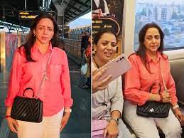 Watch: Hema Malini travels by Mumbai metro to avoid traffic woes | Watch: Hema Malini travels by Mumbai metro to avoid traffic woes