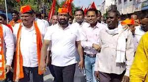 Akola: Case against Nitin Deshmukh for holding foot march without permission from authorities | Akola: Case against Nitin Deshmukh for holding foot march without permission from authorities