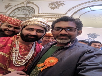 Sairat director Nagraj Manjule celebrates Shivaji Jayanti in New York | Sairat director Nagraj Manjule celebrates Shivaji Jayanti in New York
