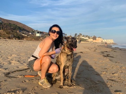 After 104 days of quarantine, Preity Zinta hits the beach with her pet | After 104 days of quarantine, Preity Zinta hits the beach with her pet