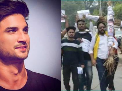 Fans of Sushant Singh Rajput demand justice, burn effigy of Salman Khan and Karan Johar | Fans of Sushant Singh Rajput demand justice, burn effigy of Salman Khan and Karan Johar