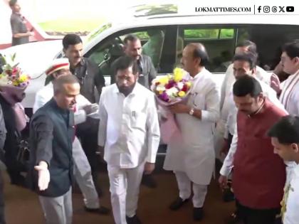 Eknath Shinde, Devendra Fadnavis and Ajit Pawar Stake Claim at Raj Bhavan to Form Govt Ahead of Oath-Taking Ceremony