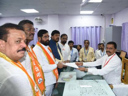 Maharashtra CM Eknath Shinde Files His Nomination From Kopri-Pachpakhadi Seat