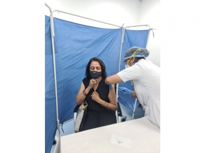 Mumbai: BJP MP Hema Malini receives first dose of COVID-19 vaccine in Cooper Hospital | Mumbai: BJP MP Hema Malini receives first dose of COVID-19 vaccine in Cooper Hospital