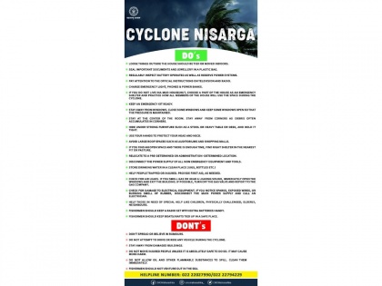 Cyclone Nisarga: Maharashtra govt releases a list of "DO’s & DONT’s to stay safe" | Cyclone Nisarga: Maharashtra govt releases a list of "DO’s & DONT’s to stay safe"