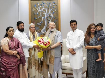 Maharashtra CM Eknath Shinde meets Prime Minister Narendra Modi in Delhi | Maharashtra CM Eknath Shinde meets Prime Minister Narendra Modi in Delhi Maharashtra CM Eknath Shinde meets Prime Minister Narendra Modi in Delhi | Maharashtra CM Eknath Shinde meets Prime Minister Narendra Modi in Delhi