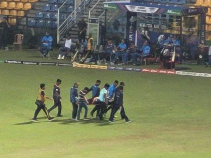 Azam Khan suffers nasty blow on head while keeping wickets in LPL, stretchered off the field | Azam Khan suffers nasty blow on head while keeping wickets in LPL, stretchered off the field