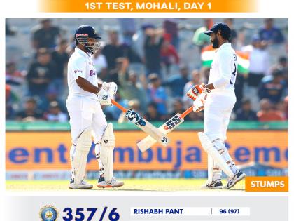India vs Sri Lanka, 1st Test: Rishabh Pant's heroics power India to 350 on Day 1 | India vs Sri Lanka, 1st Test: Rishabh Pant's heroics power India to 350 on Day 1