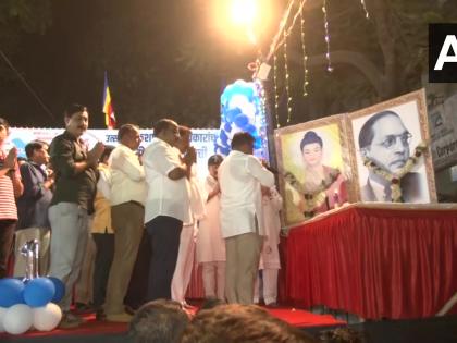Ramdas Athawale unveils 72-feet tall statue dedicated to Dr Babasaheb Ambedkar | Ramdas Athawale unveils 72-feet tall statue dedicated to Dr Babasaheb Ambedkar