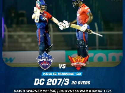 Powell - Warner show powers Delhi Capitals to a mammoth 207 | Powell - Warner show powers Delhi Capitals to a mammoth 207