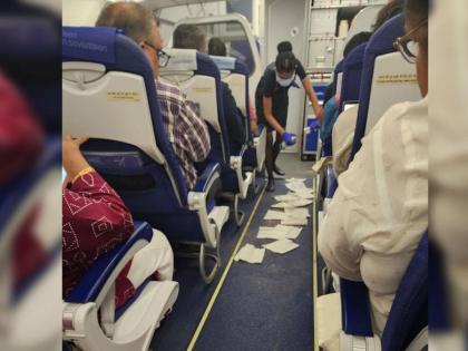 Drunk passenger vomits, defecates near toilet on IndiGo flight | Drunk passenger vomits, defecates near toilet on IndiGo flight