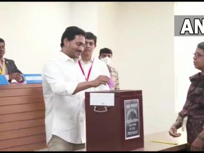 Andhra Pradesh CM cast his vote in 16th Presidential election | Andhra Pradesh CM cast his vote in 16th Presidential election Andhra Pradesh CM cast his vote in 16th Presidential election | Andhra Pradesh CM cast his vote in 16th Presidential election