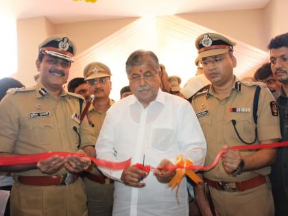 Pune: Chandrakant Patil Inaugurates New Velhe Police Station Building | Pune: Chandrakant Patil Inaugurates New Velhe Police Station Building