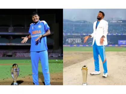 Kranti Gaud Recreates Hardik Pandya’s Iconic Trophy Pose After India’s Historic ICC Women’s World Cup 2025 Win | Kranti Gaud Recreates Hardik Pandya’s Iconic Trophy Pose After India’s Historic ICC Women’s World Cup 2025 Win
