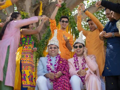 Hyderabad gay couple tied the knot, in front of family and friends, see pics | Hyderabad gay couple tied the knot, in front of family and friends, see pics