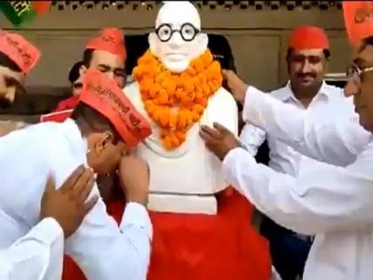 Watch! Ghalib Khan shed fake tears on the birth anniversary of Mahatma Gandhi! | Watch! Ghalib Khan shed fake tears on the birth anniversary of Mahatma Gandhi!